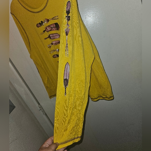 🛍 Pink Catella Western Long Sleeve Top 2X - Picture 3 of 5